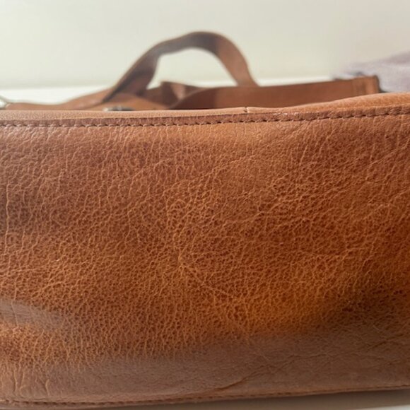 NEW Latico Leather Cognac Jagger Studded Crossbody Tote - Picture 7 of 10